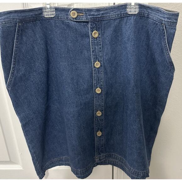 Women's Jean Skirt by CJ Banks Women’s Blue Jean Denim Skirt Skirt 18W - Picture 16 of 16
